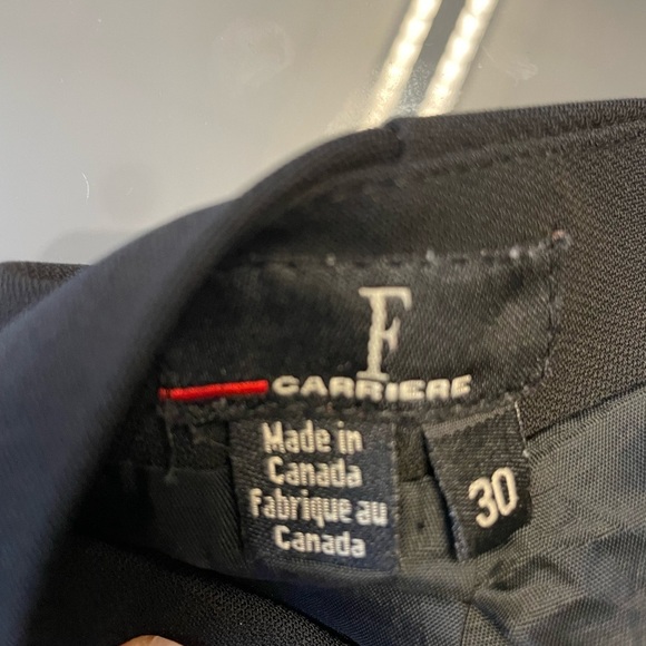 Carriere Black knee length lined side slit work to dinner skirt women’s size XS - Picture 4 of 5